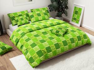 Pamučna posteljina SONKA zelena Dimenzije posteljine: 70 x 90 cm | 140 x 200 cm