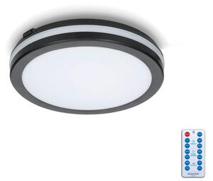 LED Stropna svjetiljka za kupaonicu sa senzorom LED/12W/230V pr. 20 cm crna + DU