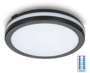 LED Stropna svjetiljka za kupaonicu sa senzorom LED/18W/230V pr. 30 cm crna + DU
