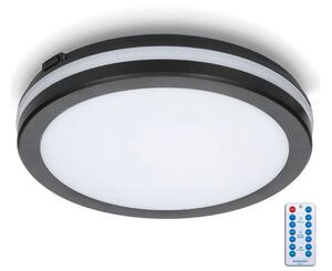 LED Stropna svjetiljka za kupaonicu sa senzorom LED/24W/230V pr. 30 cm crna + DU