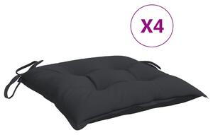 VidaXL Jastuci za stolice 4 kom crni 40 x 40 x 7 cm od tkanine Oxford