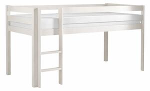 Bijeli povišeni dječji krevet od borovine 90x200 cm PINO - Vipack