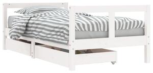 VidaXL Okvir za dječji krevet s ladicama bijeli 80x160 cm od borovine
