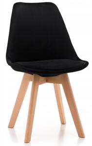 Stolica od baršuna u skandinavskom stilu BLACK GLAMOR