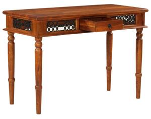 VidaXL Radni stol s ladicom 110 x 50 x 76 cm masivno bagremovo drvo