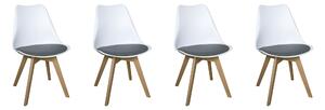 Set bijelo-sivih stolica u skandinavskom stilu BASIC 3+1 GRATIS