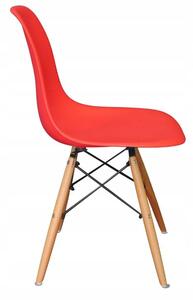 Blagovaonske stolice 4 kom crvene skandinavski stil Classic