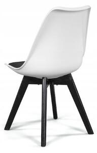 Blagovaonska stolica bijelo-crna skandinavskog stila Dark-Basic
