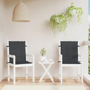 VidaXL Jastuci za vrtne stolice 2 kom crni 100 x 50 x 3 cm od tkanine