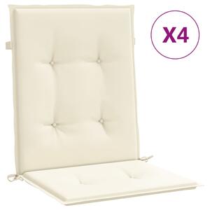 VidaXL Jastuci za vrtne stolice 4 kom krem 100 x 50 x 3 cm od tkanine