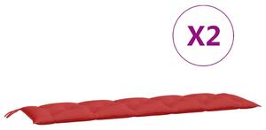 VidaXL Jastuci za vrtnu klupu 2 kom crvena 180x50x7cm tkanine Oxford
