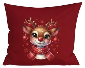 3D jastučnica od mikrovlakana MERRY FAWN 45x45 cm, crvena