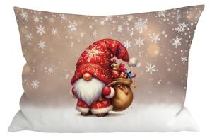 3D jastučnica od mikrovlakana SANTA GNOME 50x70 cm, crvena