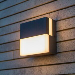 LUTEC DOMINO LED vanjska zidna svjetiljka, tamnosiva, 14 x cm, IP65, Sivo, Aluminij