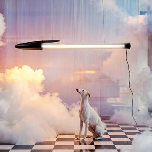 SELETTI Seletti LED viseća lampa BIC, crna, duljina 173 cm, Crno, Dnevni boravak/blagovaonica, Plastika