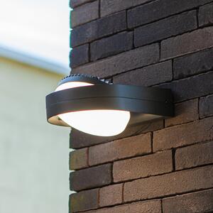 LUTEC FELE LED vanjska zidna svjetiljka, tamnosiva, 20 cm, metal, IP54, Sivo, Aluminij