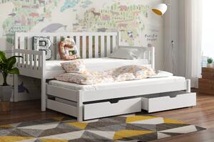 Zondo Dječji krevet 90 x 200 cm SUZI (s podnicom i prostorom za odlaganje) (bijela). 1013153