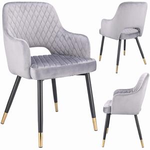 Stolica Borgo OUTLET - velvet grey x6
