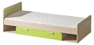 Zondo Jednostruki krevet 80 cm Lavendon L13 (S podnicom) (hrast nash + fehér) . 605013