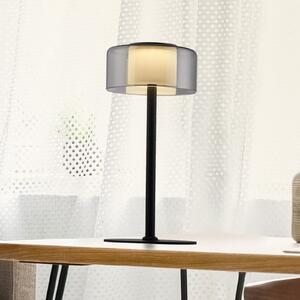Paul Neuhaus LED stolna lampa Rika, staklo, visina 33 cm, mogućnost prigušivanja, prigušiva, Crno, Dnevni boravak/blagovaonica, Staklo