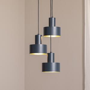 SIGMA Rif 3 viseća svjetiljka, antracit, okrugla, žarulje, Ø 33 cm, prigušiva, Crno, Dnevni boravak/blagovaonica, Metal