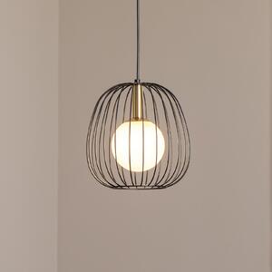 SIGMA Viseća svjetiljka Bell S, Ø 24 cm, 1 žarulja, crna/zlatna/bijela, prigušiva, Crno, Dnevni boravak/blagovaonica, Metal
