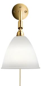 GUBI Bestlite BL7 zidna svjetiljka, porculan/mesing, 16 cm, E14, Bijela, Dnevni boravak/blagovaonica, Metal