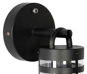 Vanjska zidna svjetiljka crna IP44 Senzor svjetlo-tamno - Ruben