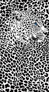 Trendi ručnik za plažu - bijeli s leopard motivom 100x180 cm