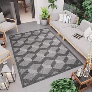 Elegantni sivi tepih s 3D efektom CANSAS 100x100