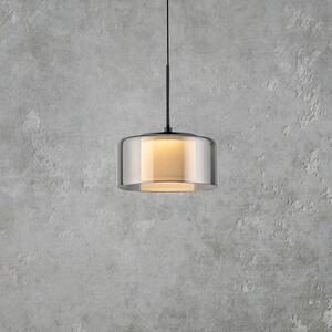 Paul Neuhaus LED viseća svjetiljka Rika, Ø 15 cm, staklo, prigušivanje, prigušiva, Crno, Dnevni boravak/blagovaonica, Staklo