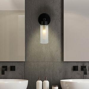 Searchlight Zidna svjetiljka Imperial, crna, 1 žarulja, čelik, staklo, IP44, prigušiva, Crno, kupaonica, Metal