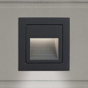 ORION Loro LED ugradna svjetiljka, antracit, širina 8,5 cm, aluminij, Crno, Aluminij, Četvrtasta ugradna svjetla