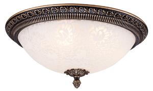 Maytoni stropna lampa Pascal, antička bronca Ø 37 cm staklo/metal, prigušiva, Bronca / stari mesing, Dnevni boravak/blagovaonica, Staklo