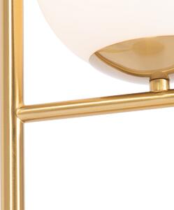 Art Deco stolna lampa zlato i opalno staklo - Flore