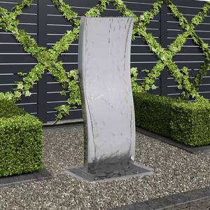 VidaXL Vrtna fontana s crpkom od nehrđajućeg čelika 90 cm zakrivljena