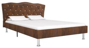 VidaXL Okvir za krevet od umjetne brušene kože smeđi 120 x 200 cm