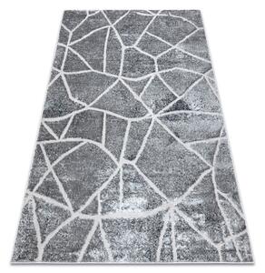 Tepih MEFE moderna 2783 Mramor - Strukturiran, dvije razine flora tamno sivi