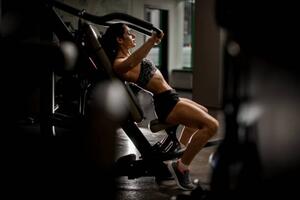 Fotografija View of sportive woman doing exercises, MaximFesenko