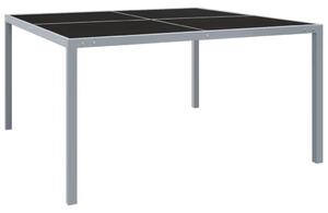 VidaXL Vrtni stol 130 x 130 x 72 cm sivi od čelika i stakla