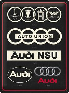 Metalni znak Audi - Logos, (30 x 40 cm)