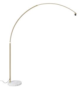 Lučna svjetiljka mesing s podlogom od bijelog mramora podesiva - XXL