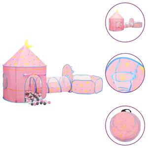 VidaXL Dječji šator za igru s 250 loptica ružičasti 301 x 120 x 128 cm