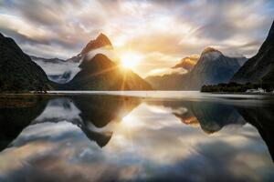 Fototapeta izlazak sunca na Novom Zelandu