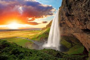 Fototapeta majestetični slap na Islandu