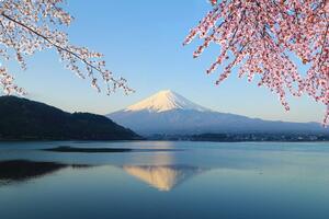 Fototapeta pogled s jezera na Fuji