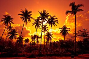 Tapeta kokosove palme na plaži