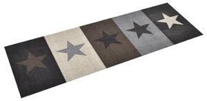 VidaXL Kuhinjski tepih s uzorkom zvijezda perivi 60 x 300 cm