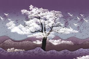 Tapeta stablo preplavljeno oblacima