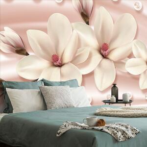 Tapeta luksuzna magnolija s biserima
